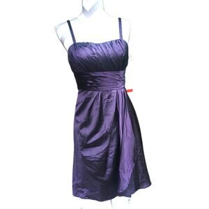 Bill Levkoff Strapless Dress Plum Purple Womens 4 Bridesmaid Gown NWT